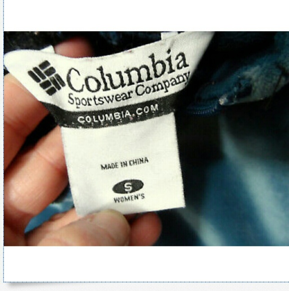 COLUMBIA Velour Hoodie Jacket S Dusty Blue warm! - Picture 7 of 7